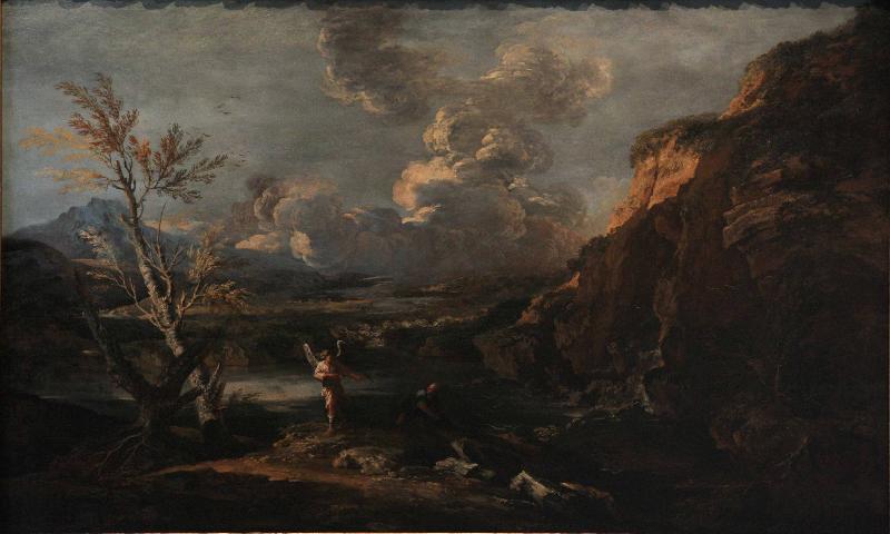 Salvator Rosa Landscape with Tobit and the angel Sweden oil painting art